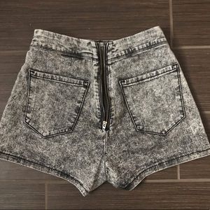 Foreign Exchange Acid Wash Jean Shorts
